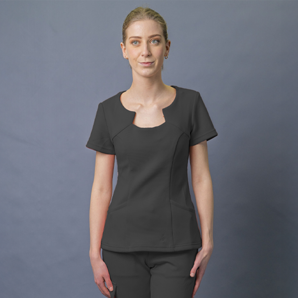 Velotex Drega Amphi Scrubs Top - Anthracite