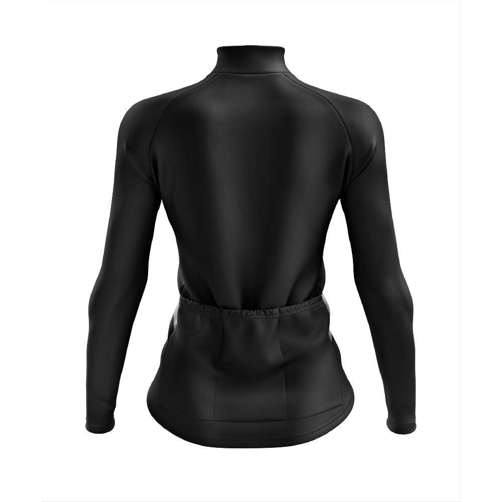 Wind-resistant thermal women's cycling winter jersey for cold weather rides
