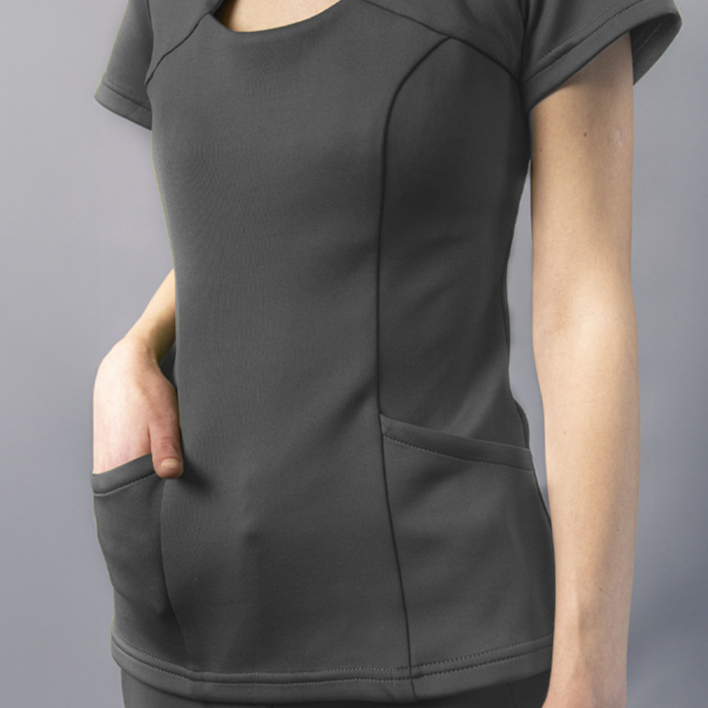 Velotex Drega Amphi Scrubs Top - Anthracite