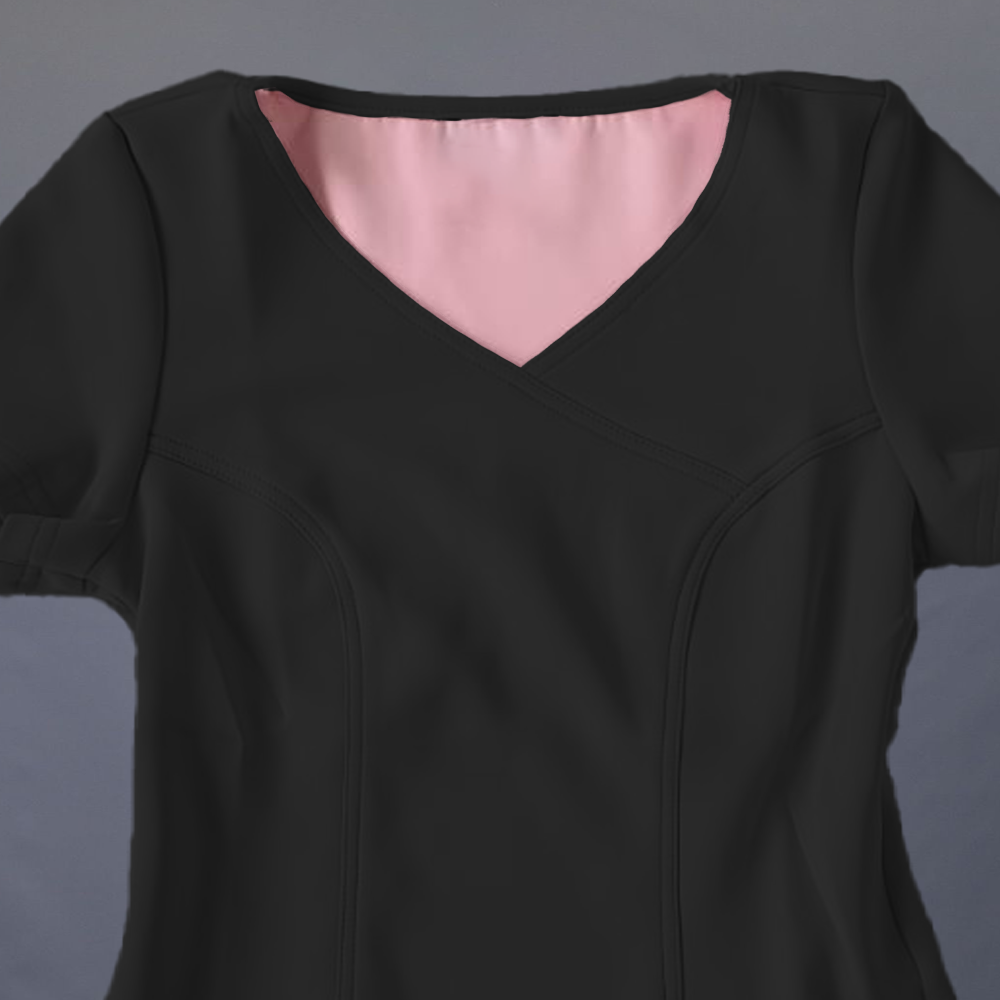 Velotex Aurora Amphi Scrubs Top - Black