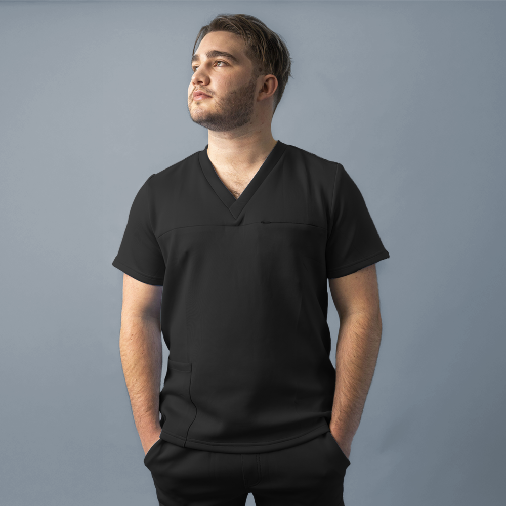 Velotex Hendrix Amphi Scrubs Top - Black