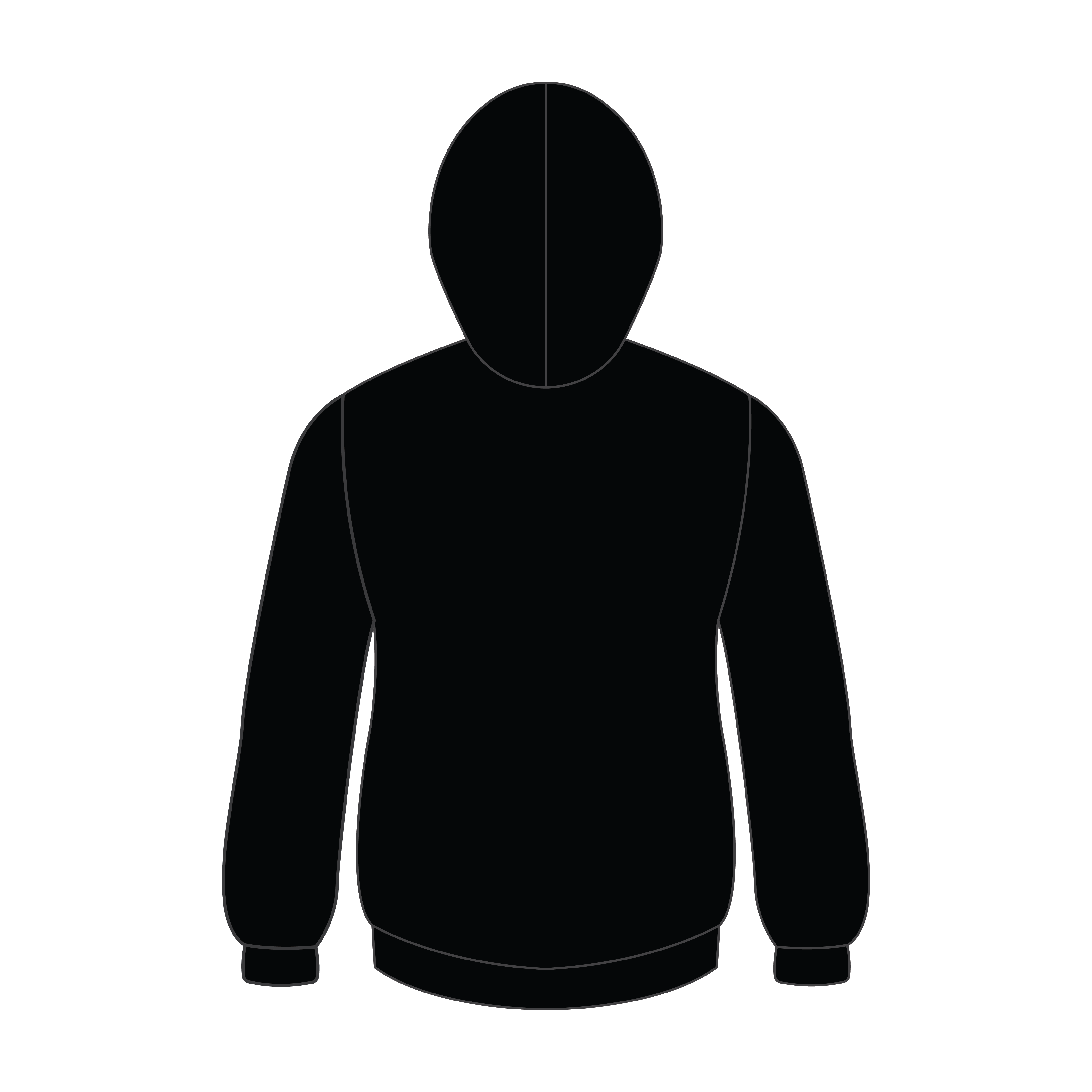 PCSA Cape Hoodie Cott Fleece Mens Blk