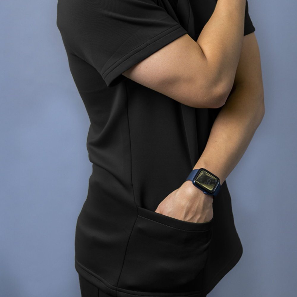 Velotex Hendrix Amphi Scrubs Top - Black