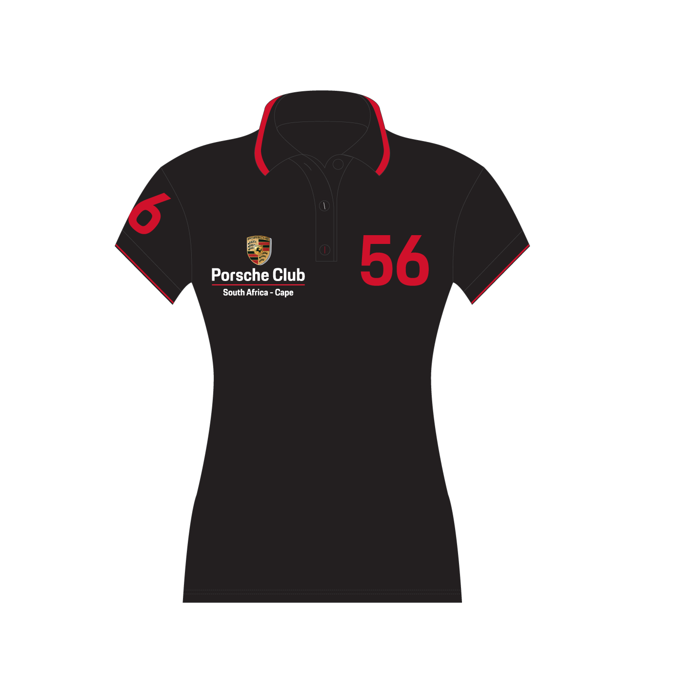 PCSA Cape Golf Shirt Ladies Cotton Black