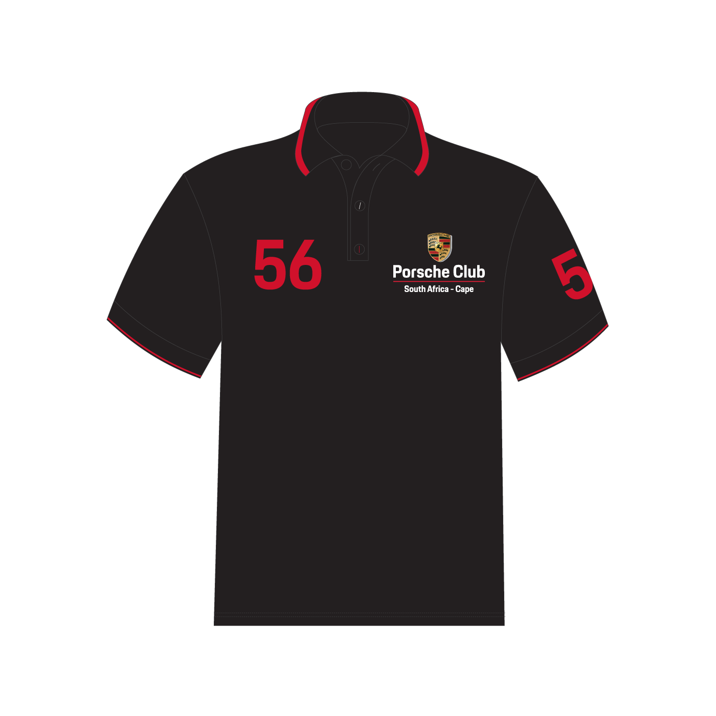 PCSA Cape Golf Shirt Mens Cotton Black
