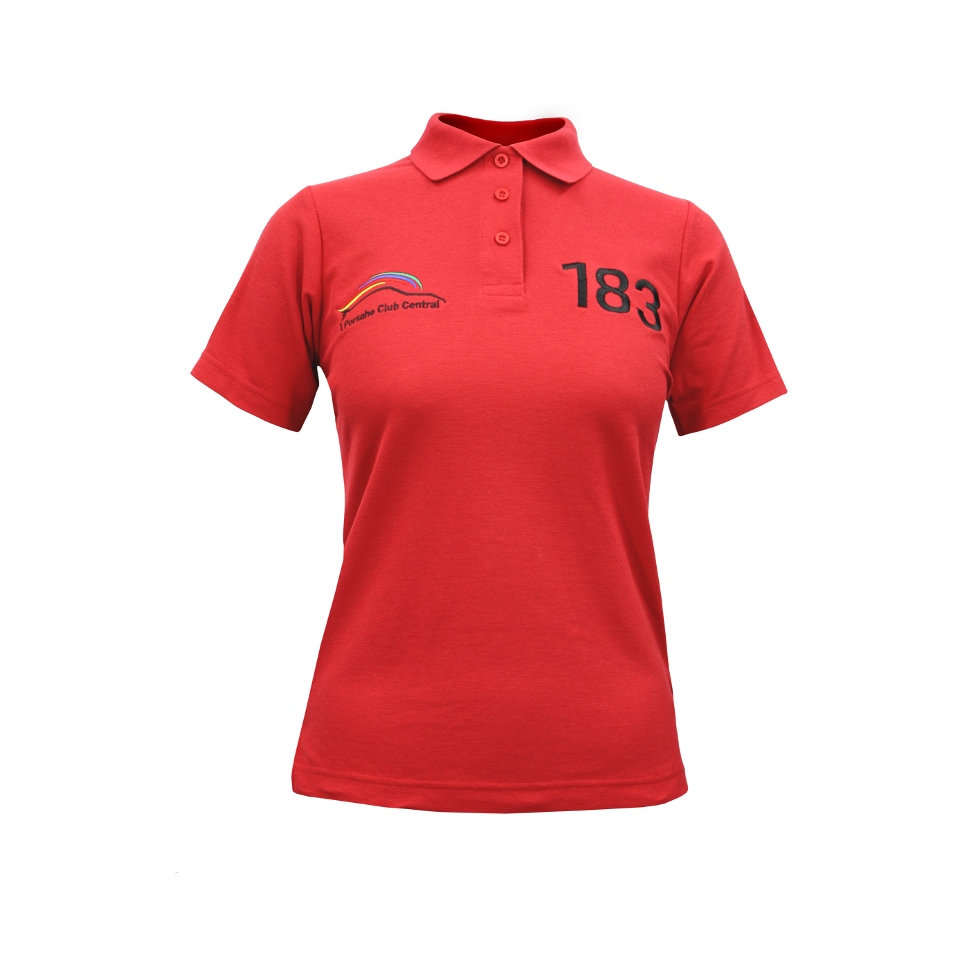 PCSA Central Golf Shirt Ladies Cotton Red