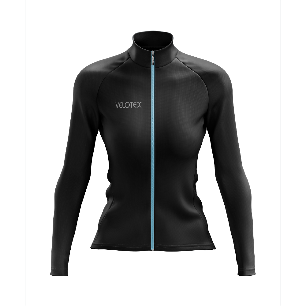 Wind-resistant thermal women's cycling winter jersey for cold weather rides