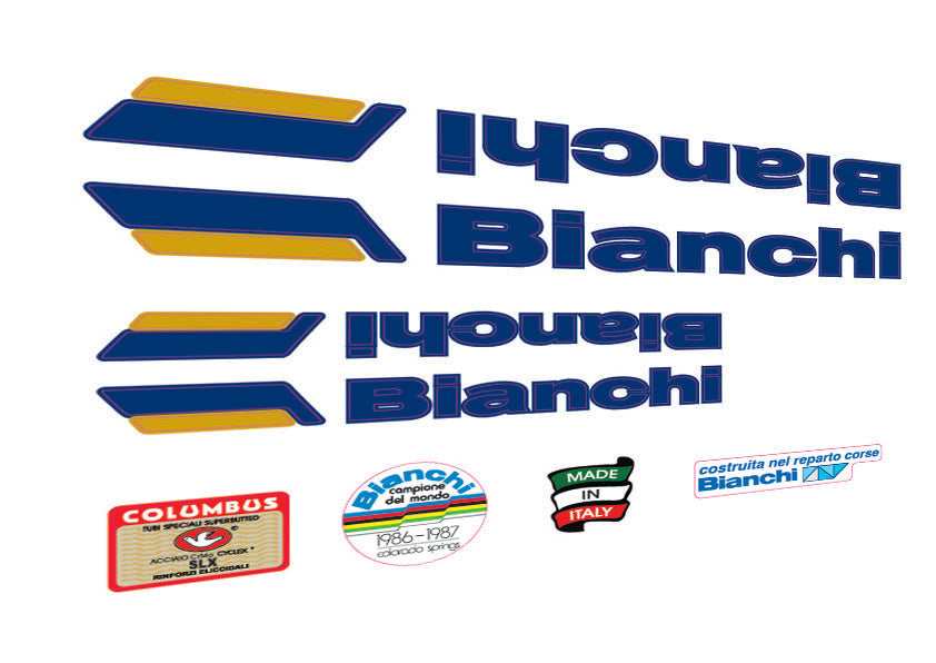 BIANCHI SUPER LEGGERA, Blue, Decal Set Sticker Complete Bicycle FREE - Foto 6