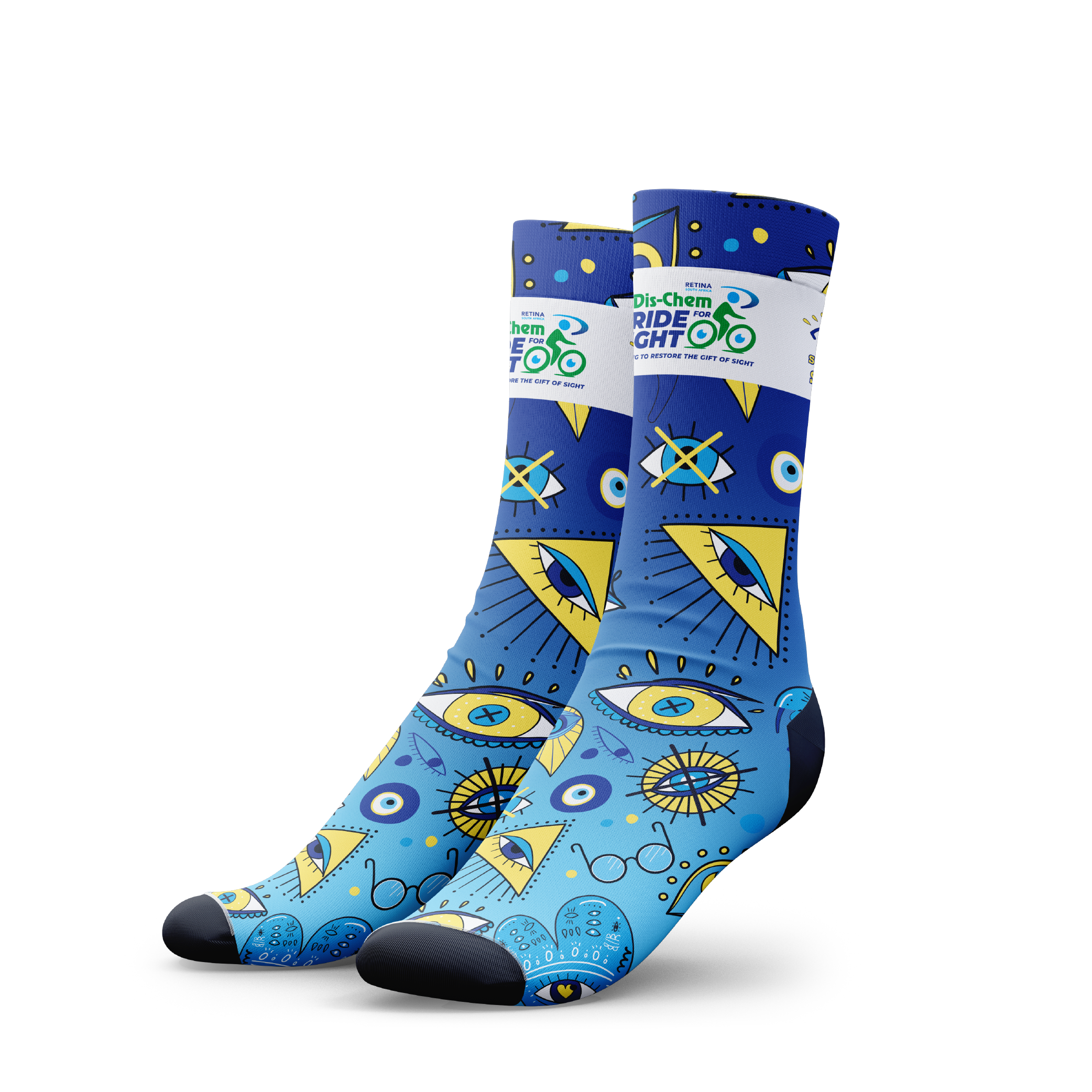 blue cycling socks