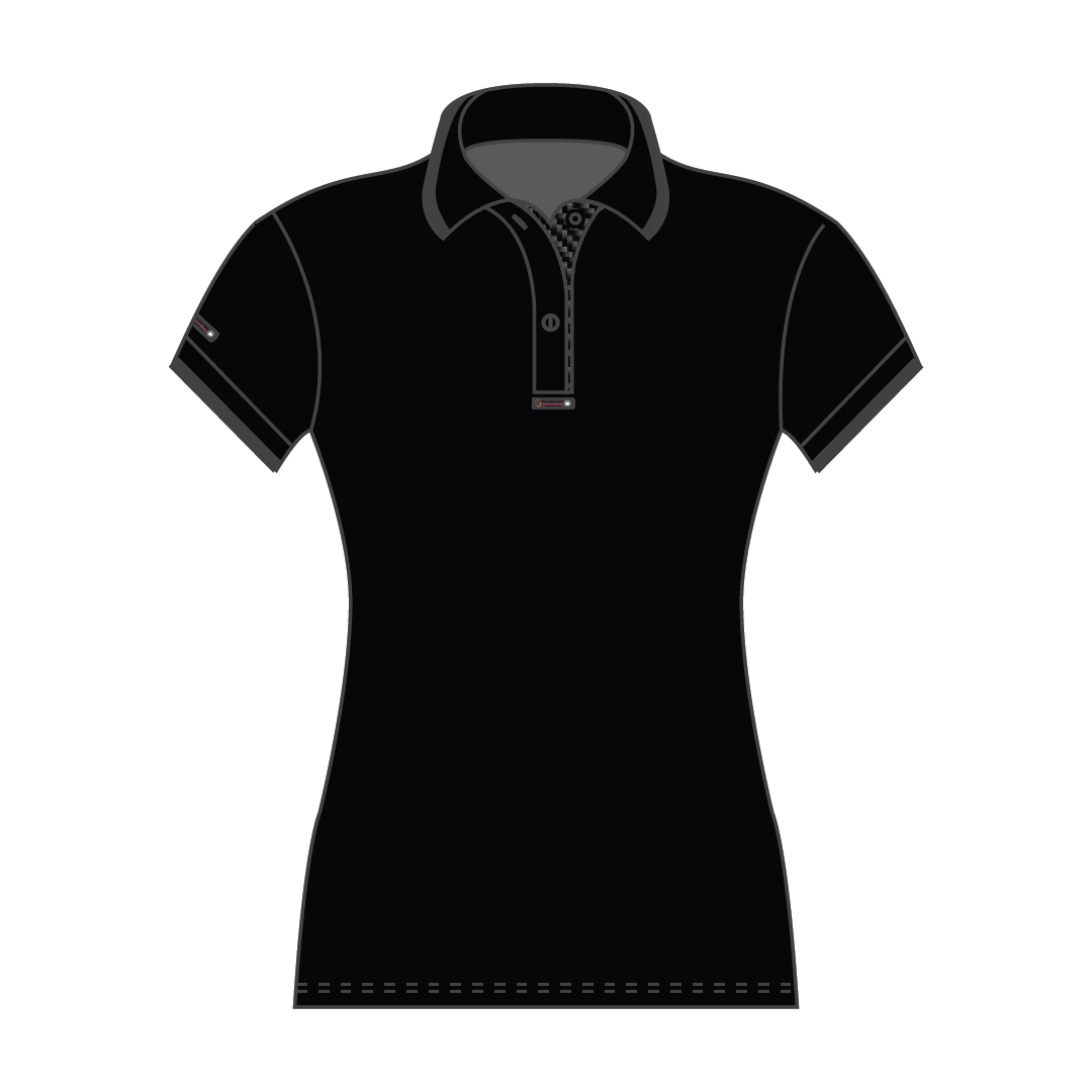 PCSA Cape Ladies Golf Shirt S/sl PQ Blk