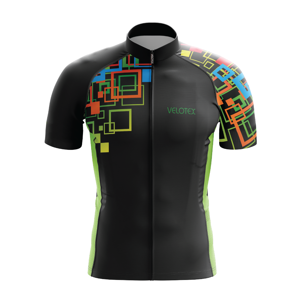 black cycling jersey