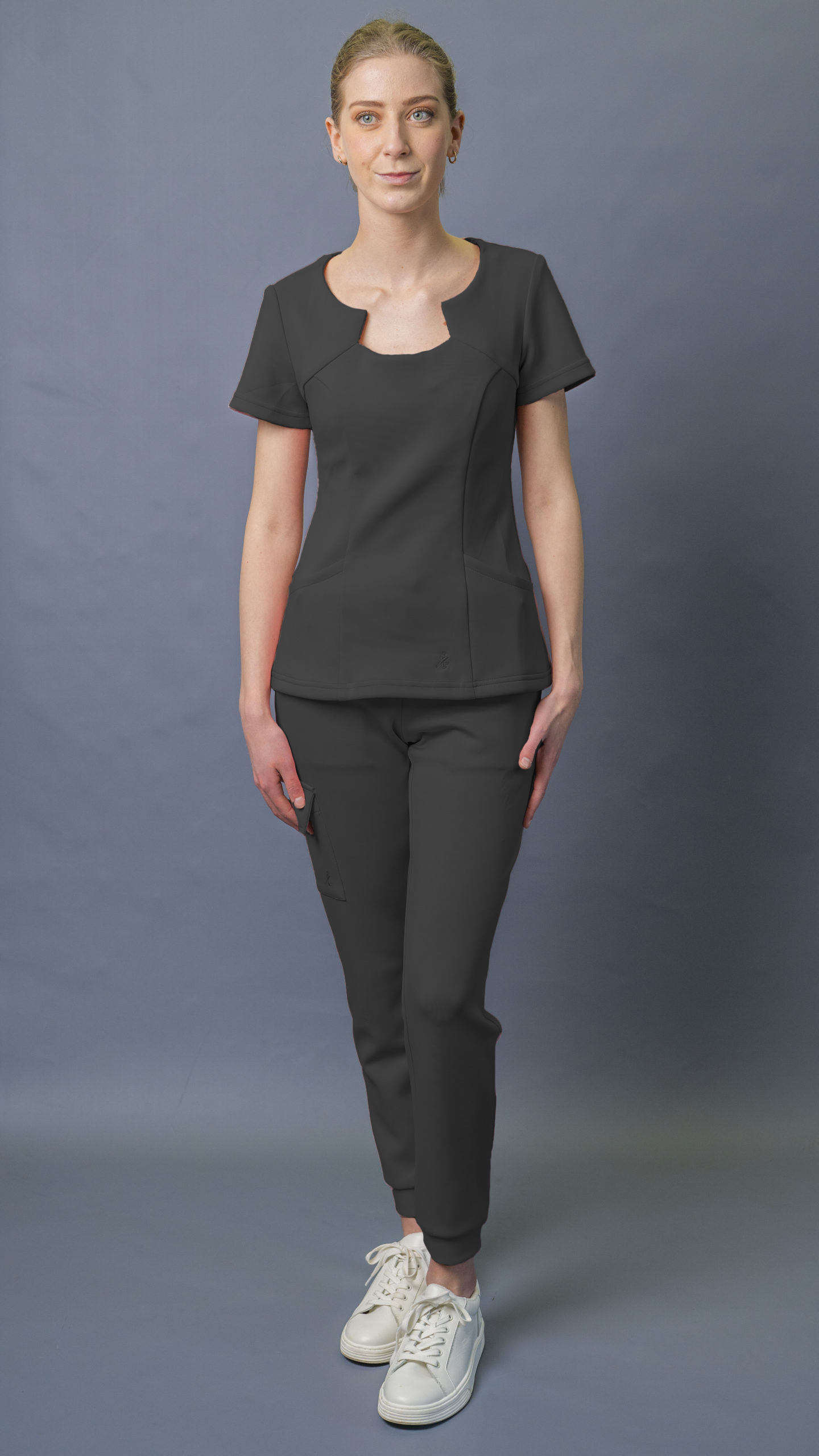 grey medical scrubs