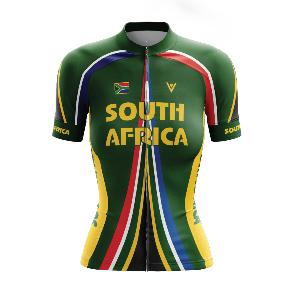 south africa ladies cycling jersey, south afria flag ladies cycling jersey