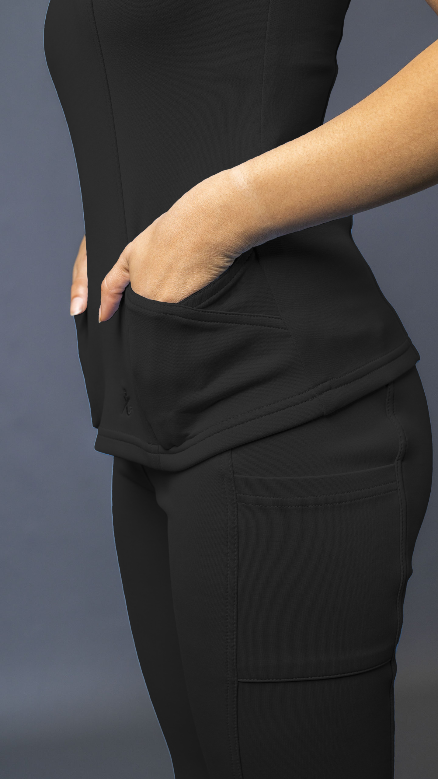 black medical scrubs