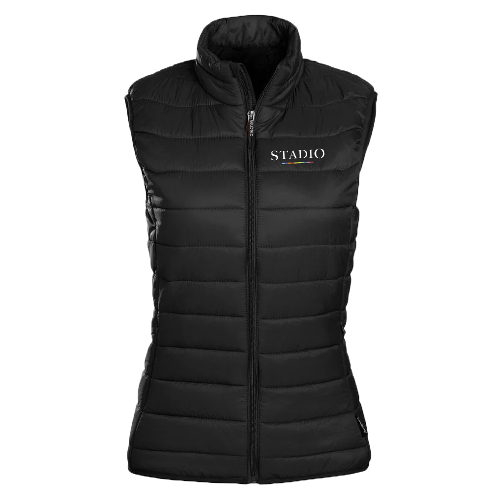 puffer vest, branded puffer vest