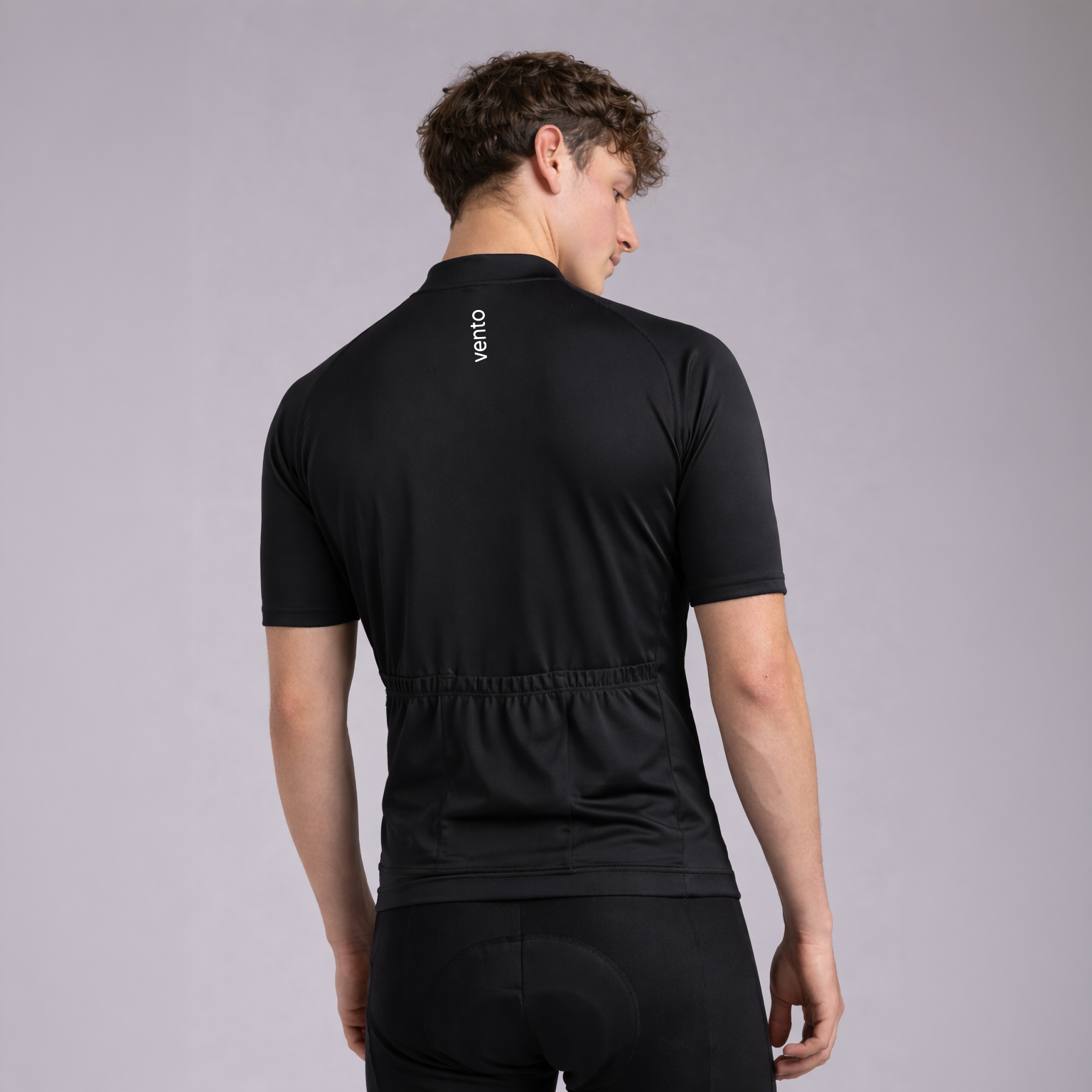 black cycling jersey men