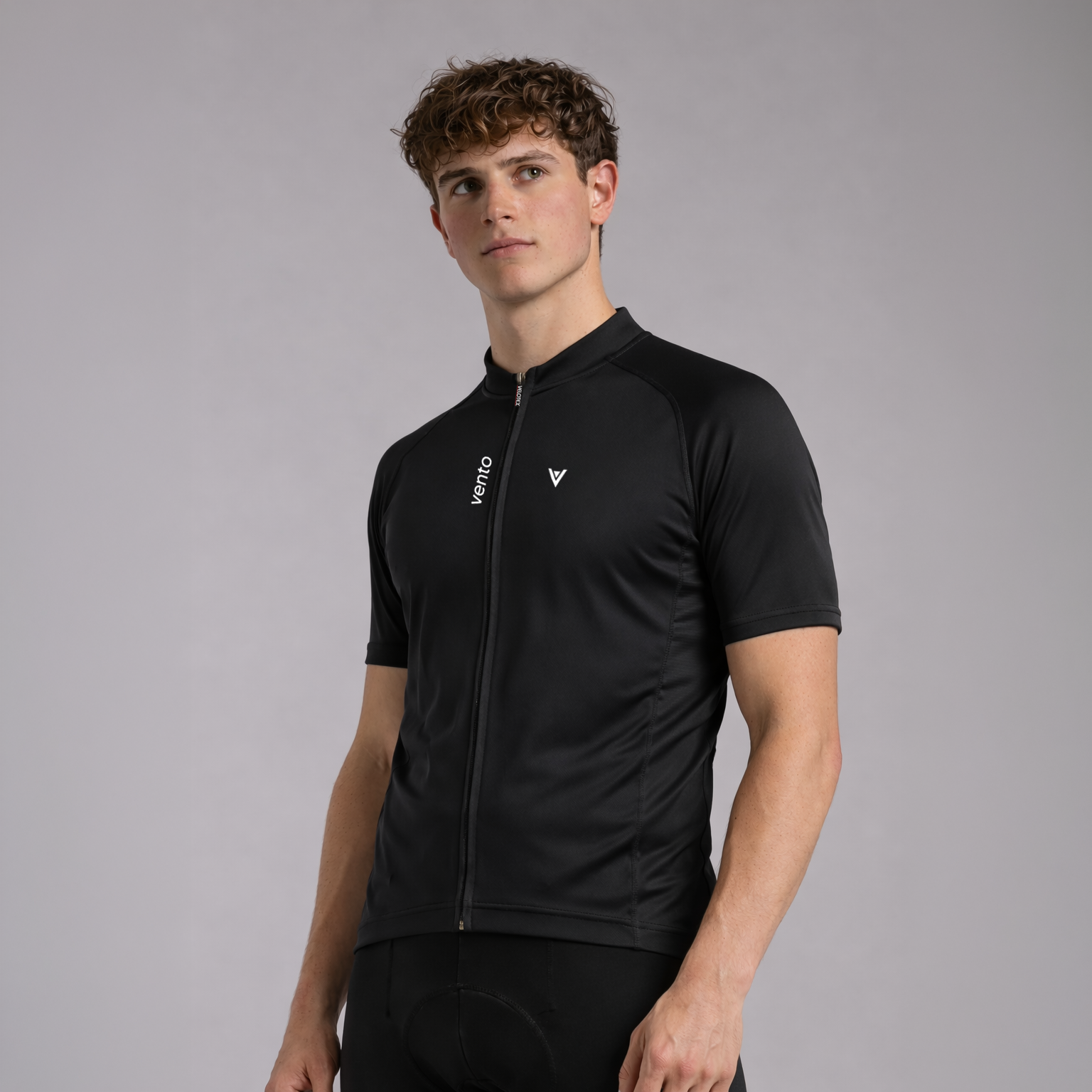 black cycling jersey men