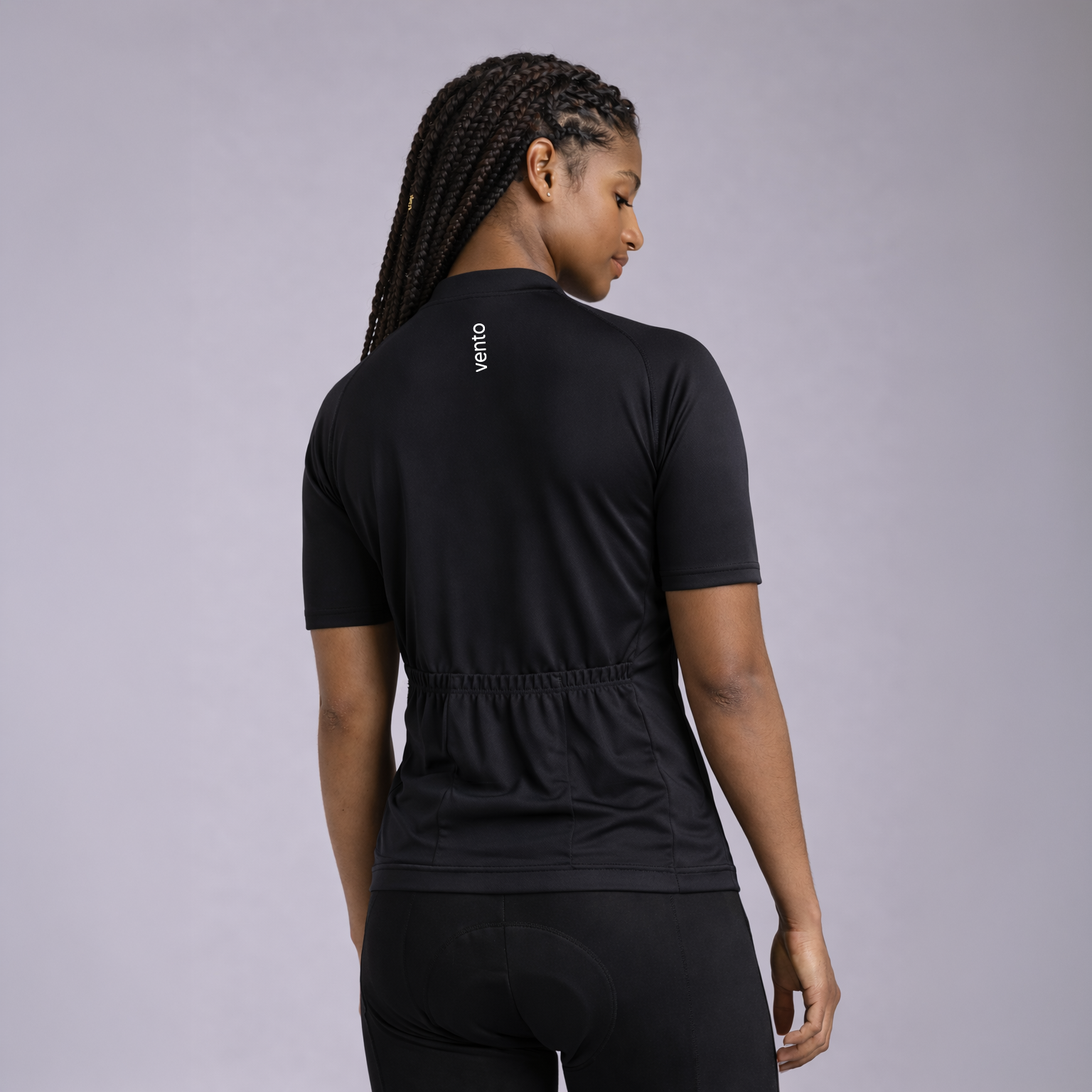 black cycling jersey women
