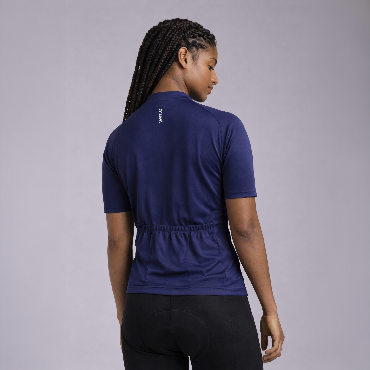 navy cycling jersey women