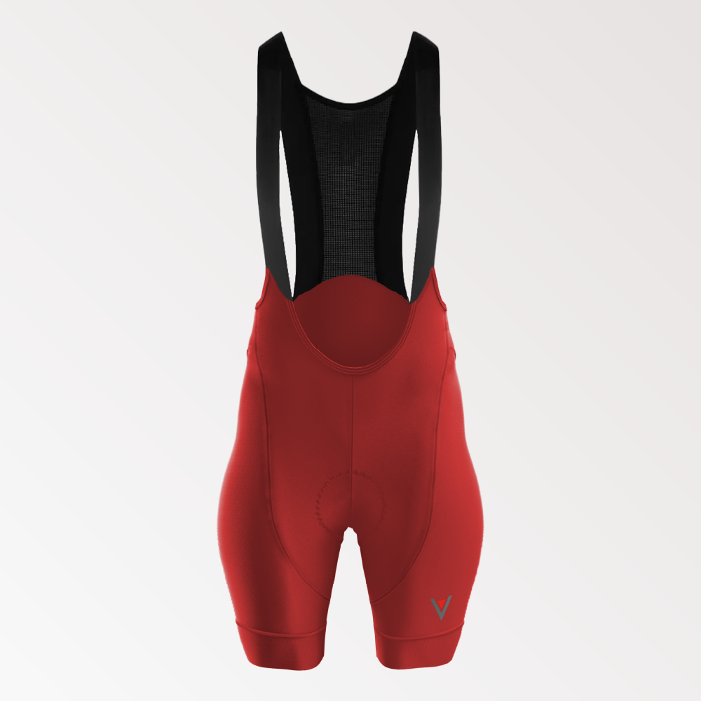 women's cycling bib shorts, red women's bib shorts