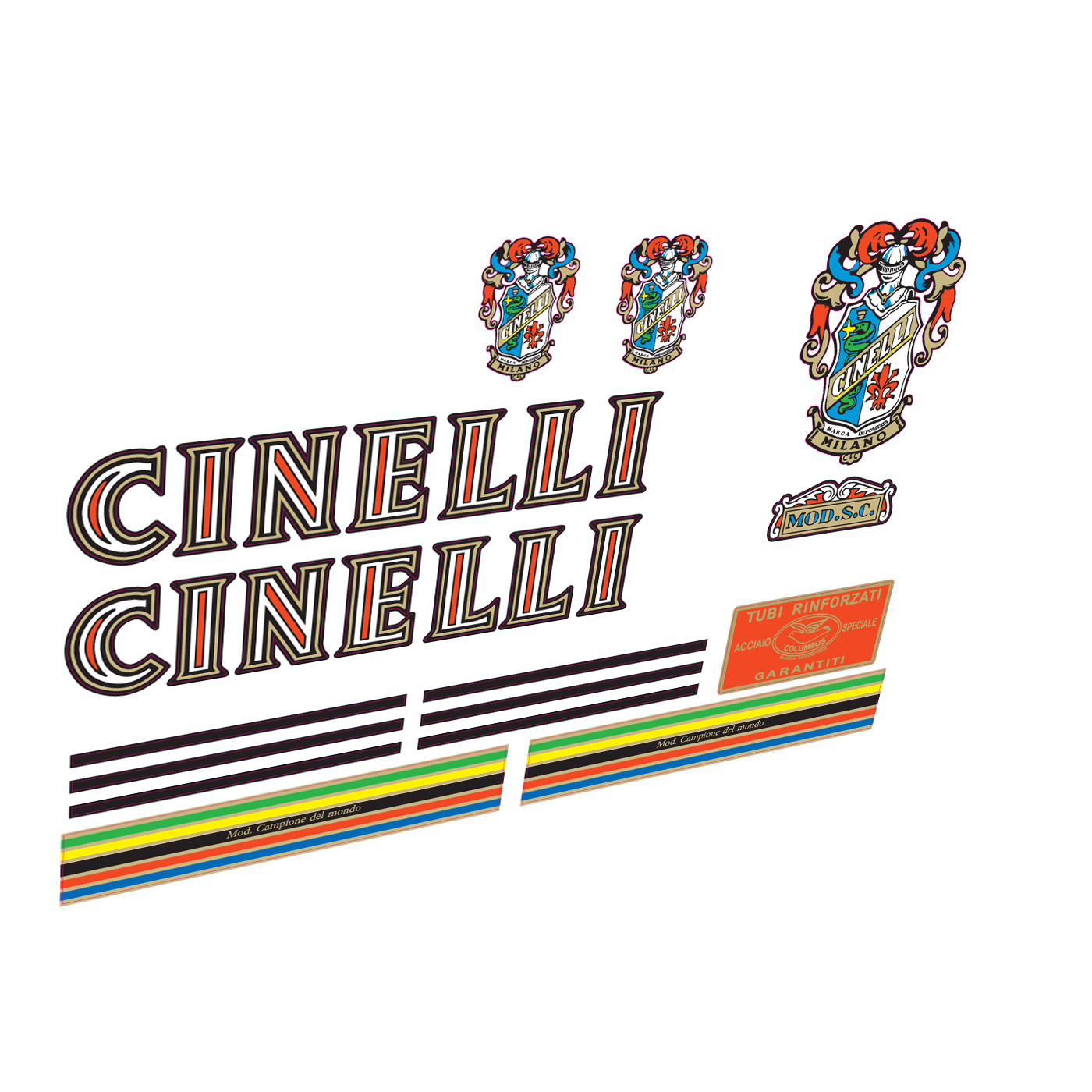 Cinelli 50s Vinyl/Foil Decal Set – VeloteX