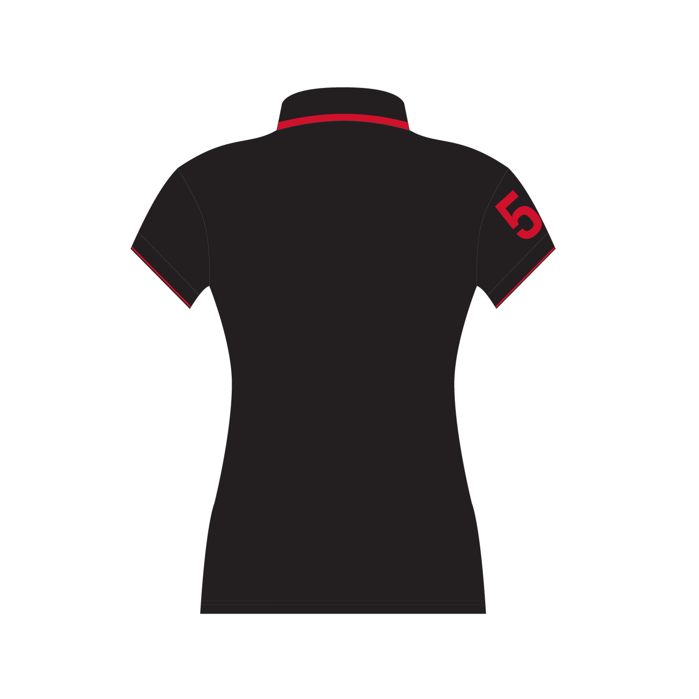 PCSA Cape Golf Shirt Ladies Cotton Black