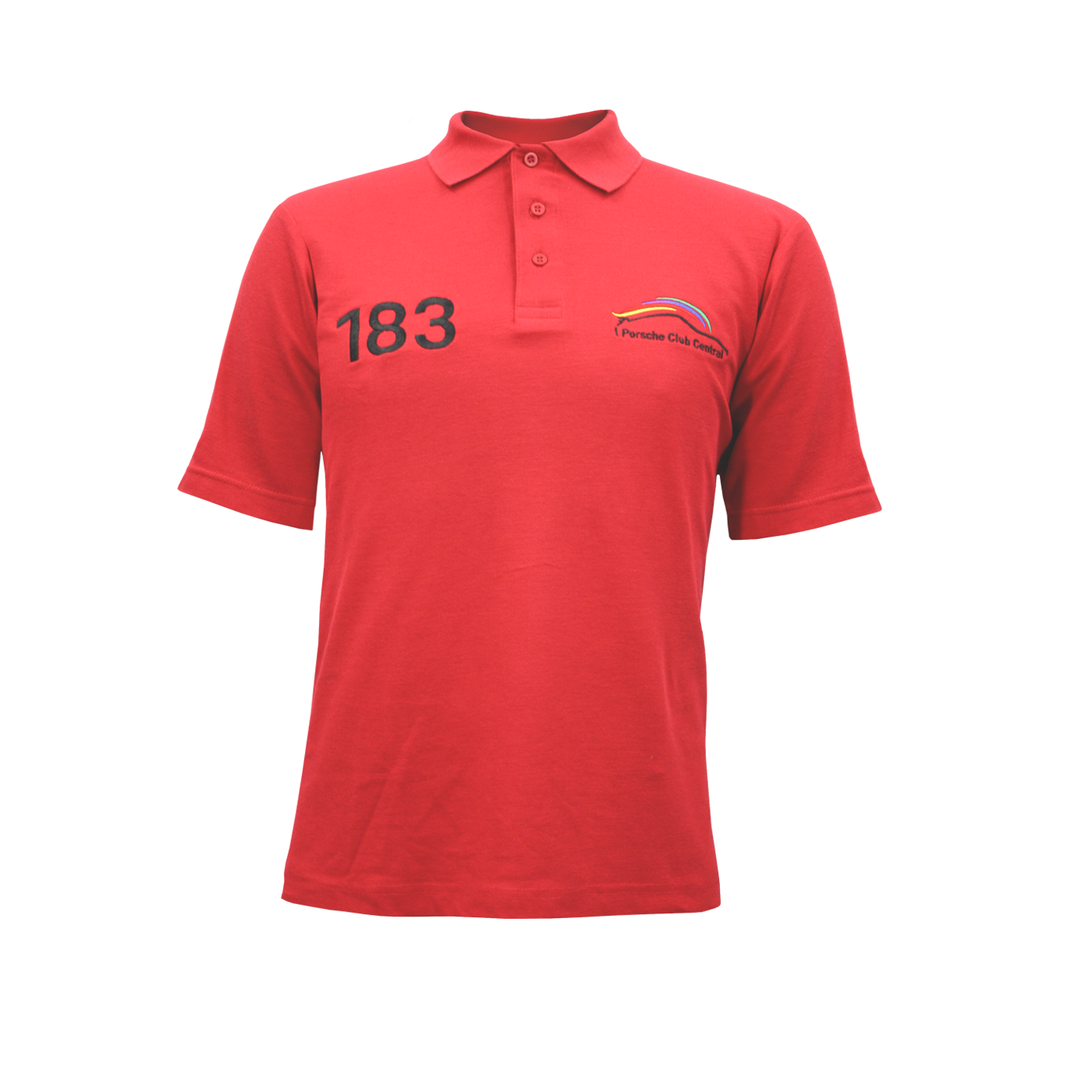 PCSA Central Golf Shirt Mens Cotton Red