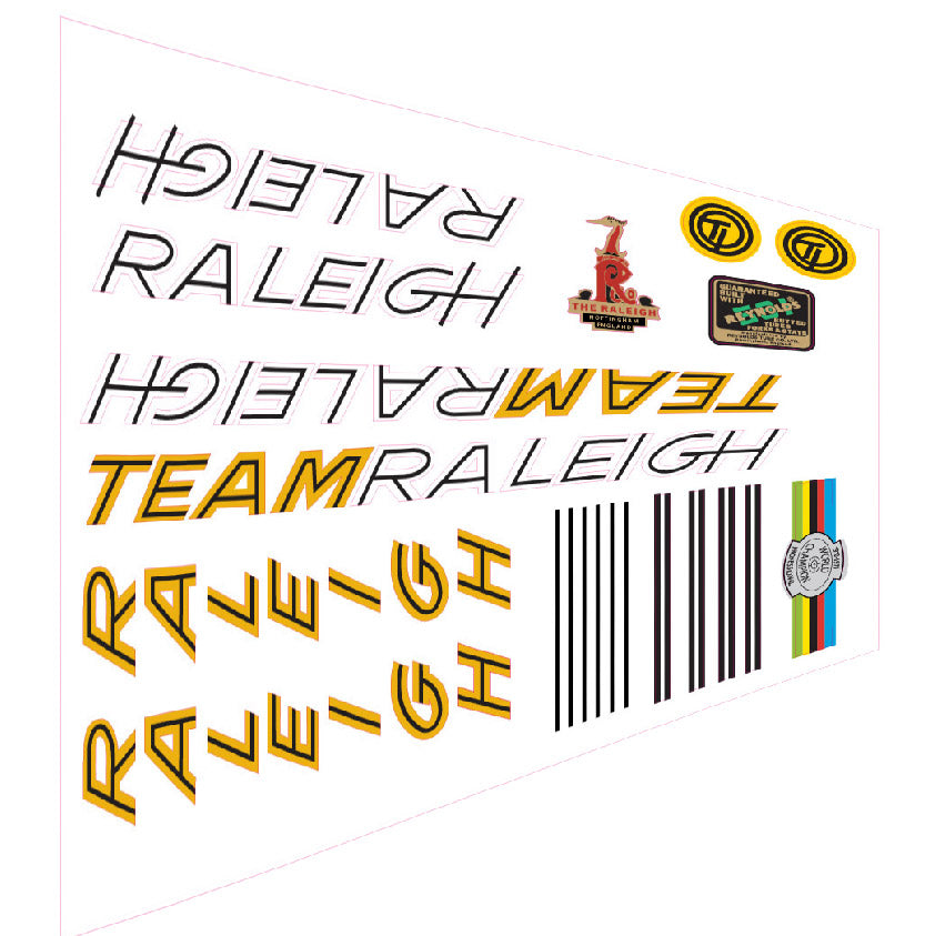 Team Raleigh Vinyl Decal Set – VeloteX