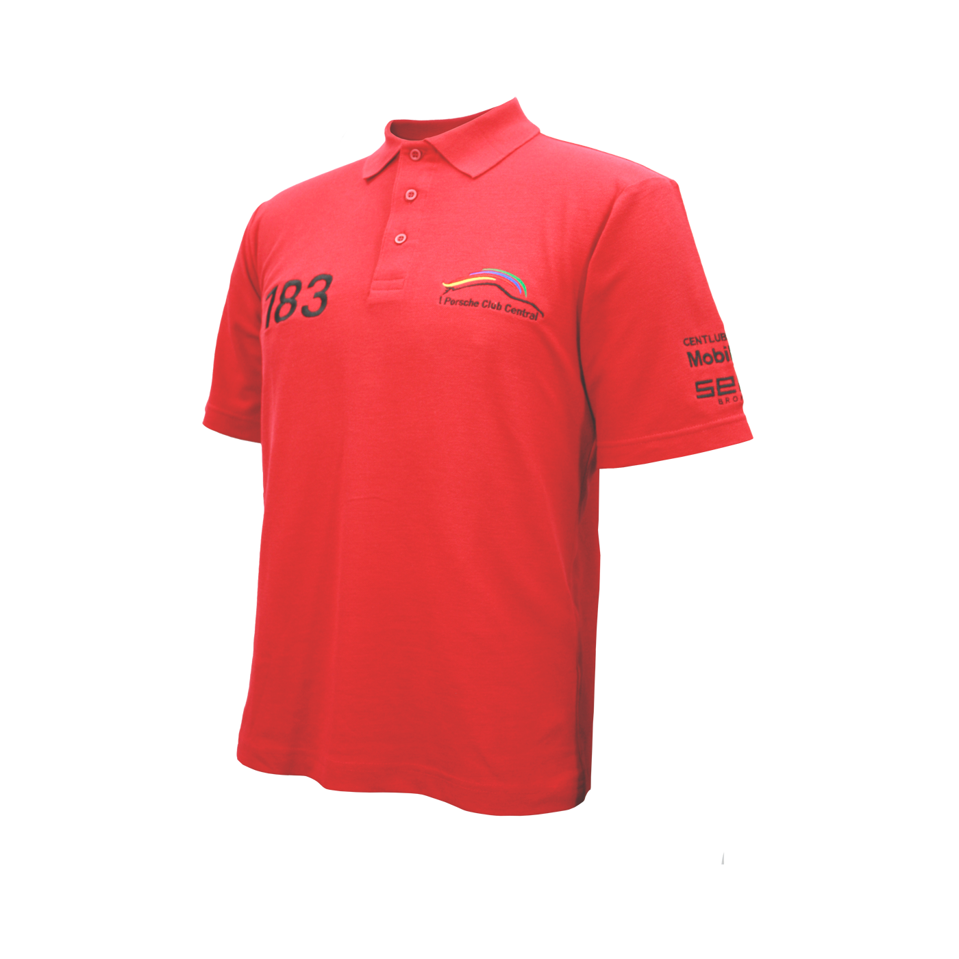 PCSA Central Golf Shirt Mens Cotton Red
